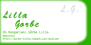 lilla gorbe business card
